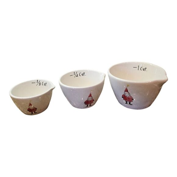 RAE DUNN Christmas Santa Claus Measuring Cups - Picture 1 of 8